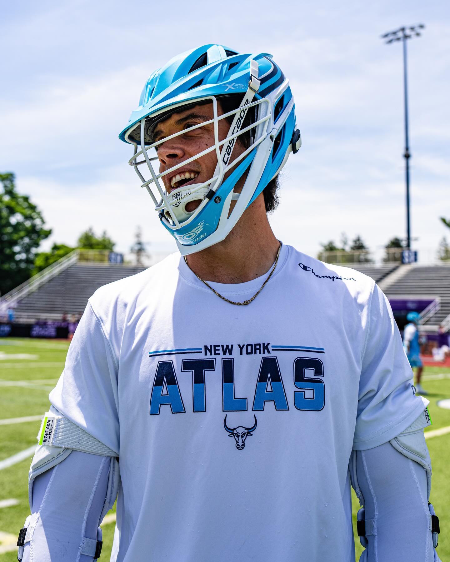 Xander Dickson in a New York Atlas helmet